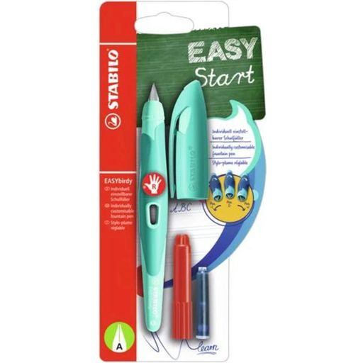 EASYbirdy School Fountain Pen For Right-Handers - Aqua green/mint