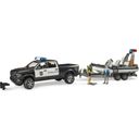 Bruder Police Pickup with a Trailer and Boat - 1 item