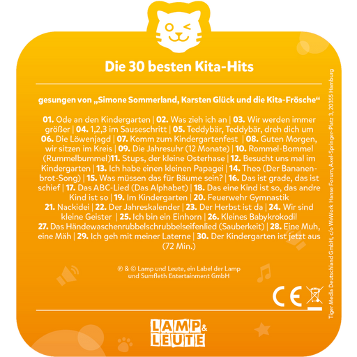 tigercard - Die 30 Besten: Die 30 Besten Kita-Hits - 1 Stk