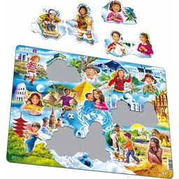 Puzzle - Sestavljanka z okvirjem - Otroci sveta - 1 k.