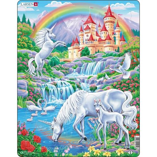 Larsen Frame Puzzle - Unicorns - 1 item