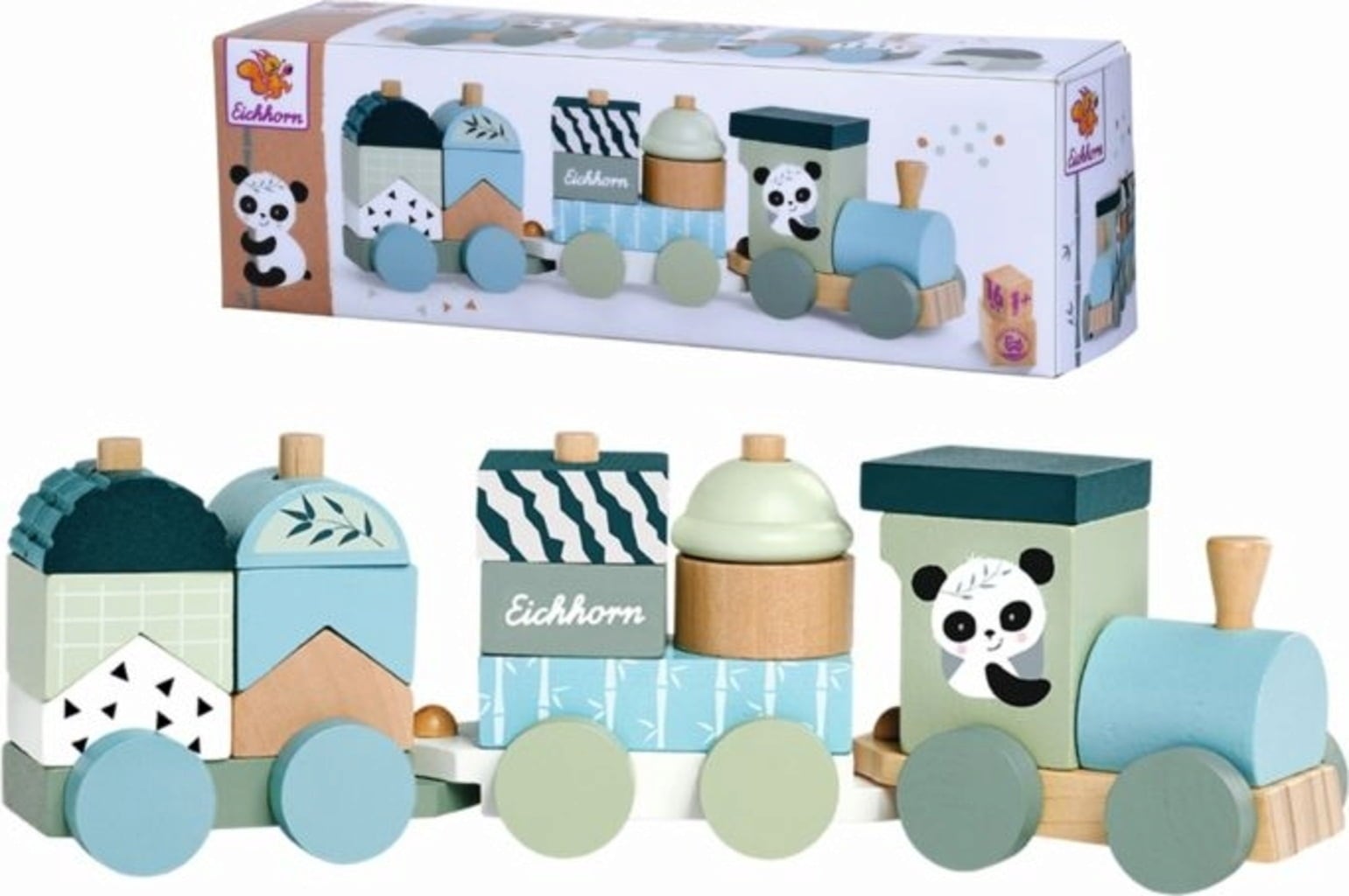 Eichhorn Trenino in Legno - Panda 16 pz. - 1 pz.