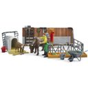 Bruder bworld Cow & Calf Stalls with Farmer - 1 item