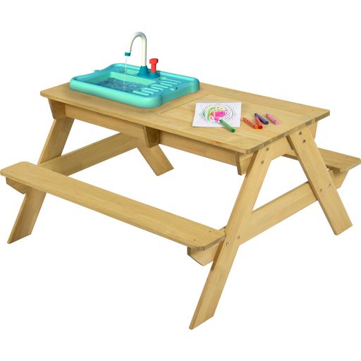 Holz Kinder Picknicktisch mit Waschbecken - 1 Stk
