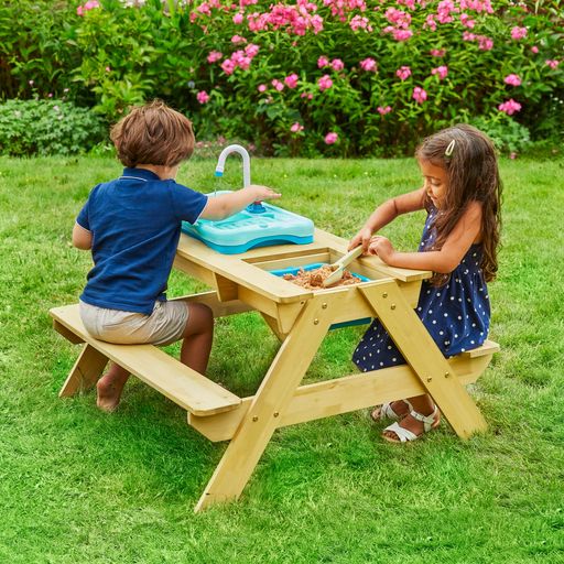 Holz Kinder Picknicktisch mit Waschbecken - 1 Stk