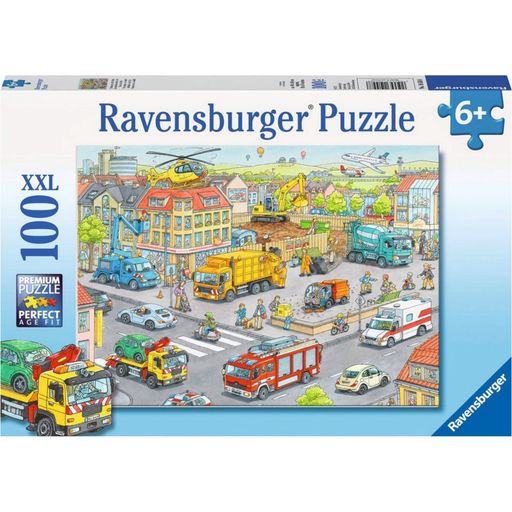 Ravensburger Puzzle - Veicoli in Città, 100 Pezzi XXL - 1 pz.