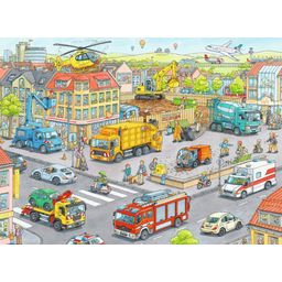 Puzzle - Fahrzeuge in der Stadt, 100 XXL-Teile - 1 Stk