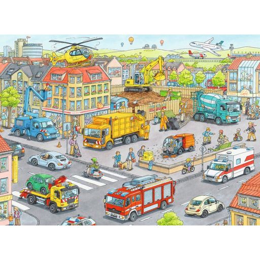 Puzzle - Fahrzeuge in der Stadt, 100 XXL-Teile - 1 Stk
