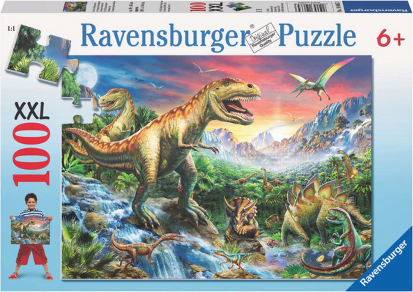 Ravensburger Puzzle - Con los Dinosaurios, 100 Piezas