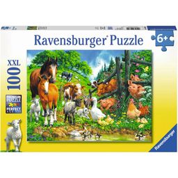 Ravensburger Puzzle - Srečanje živali, 100 delov XXL - 1 k.