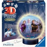 Pussel - 3D-pusselboll - Nattljus - Frozen 2, 72 bitar