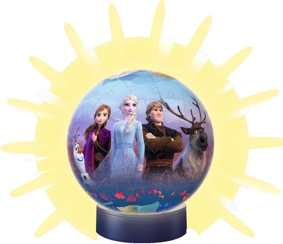 Puzzle - 3D Puzzle-Ball - Luce Notturna - Frozen 2, 72 Pezzi - 1 pz.