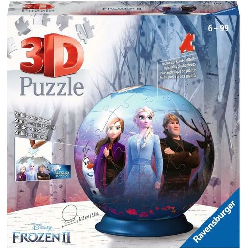 Puzzle - 3D Puzzle-Ball - Frozen 2, 72 Pezzi - 1 pz.