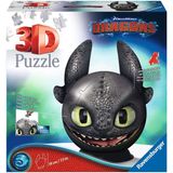 Pussel - 3D-pussel - Dragons 3 Toothless med Öron, 72 bitar