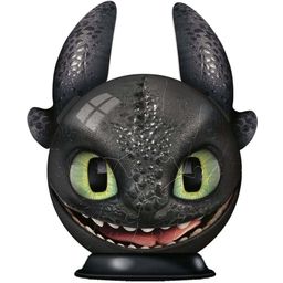 Pussel - 3D-pussel - Dragons 3 Toothless med Öron, 72 bitar - 1 st.