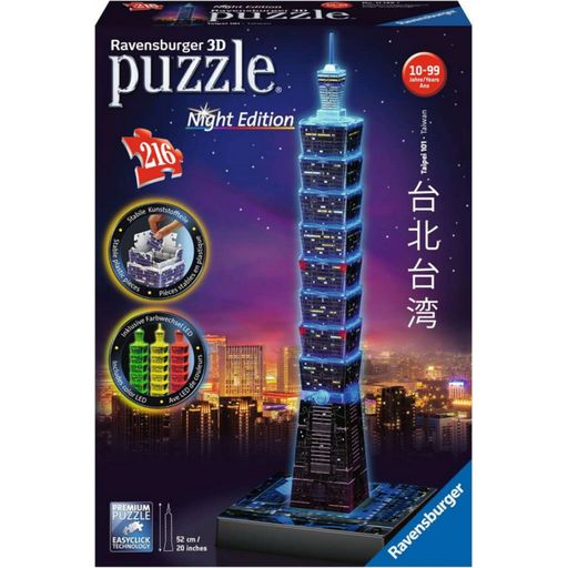 Puzzle - Puzzle 3D - Taipei 101 di Notte, 216 Pezzi - 1 pz.