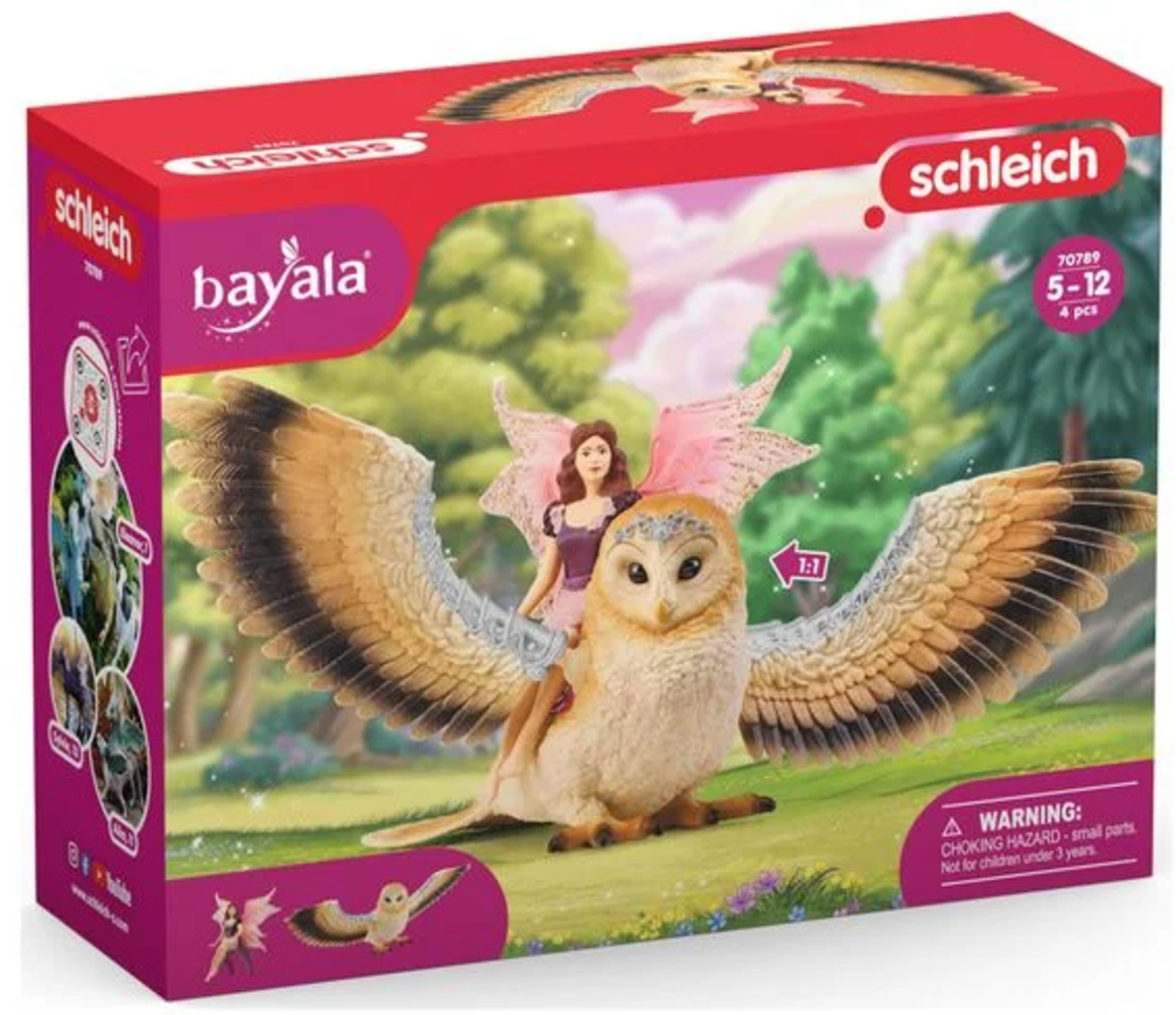 Schleich 70789 - bayala - Elfo su Gufo Glitterato - 1 pz.