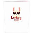 Lovepop Pop-up voščilnica - Looking Good Lama - 1 k.