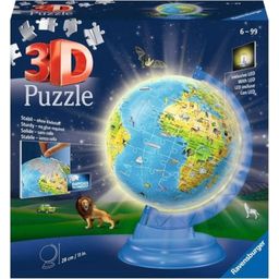 Puzzle 3D - Mappamondo per Bambini con Luce