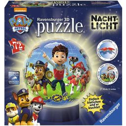 Puzzle - Puzzle Ball 3D - Luce Notturna Paw Patrol, 72 Pezzi