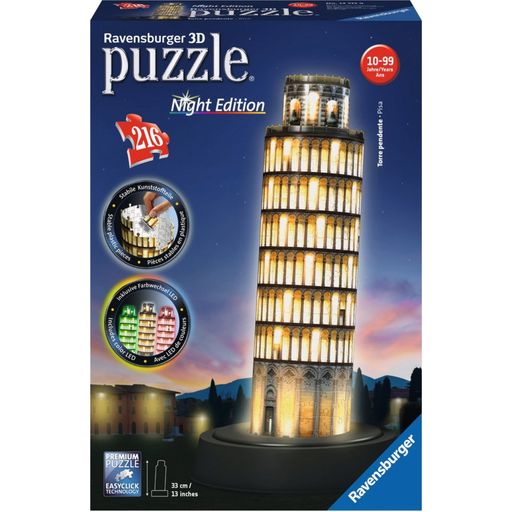 Puzzle - 3D Puzzles - Schiefer Turm von Pisa bei Nacht, 216 Teile - 1 Stk