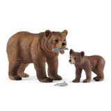 42473 - Wild Life - Mama medvedka grizli z mladičem