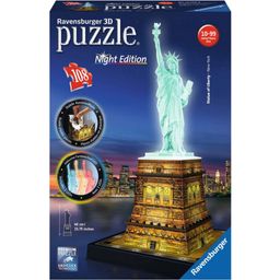 Puzzle - 3D-Puzzle - Freiheitsstatue bei Nacht, 108 Teile - 1 Stk