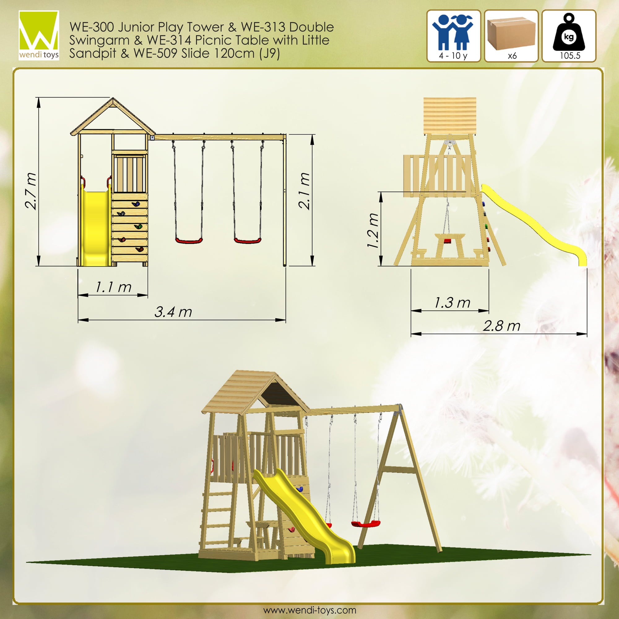 Wendi Toys Spielturm Giraffe