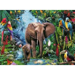 Ravensburger Puzzle - Jungle Elephants, 150 XXL kosov - 1 k.