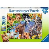 Puzzle - Zabavne domače živali, 200 delov XXL