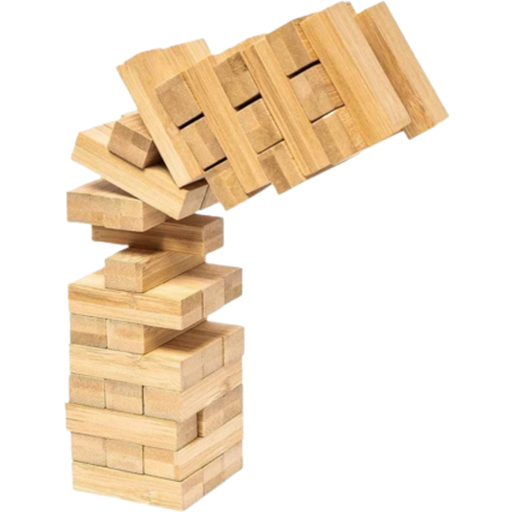 Pandoo Spiel Wackelturm aus Bambus - 1 Stk