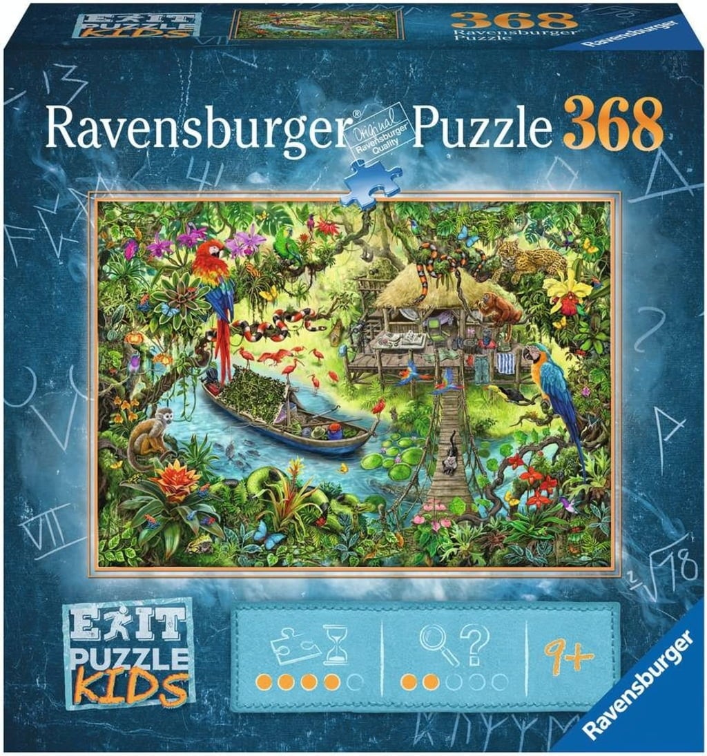 Puzzle - EXIT Puzzle Kids Die Dschungelexpedition, 368 Piezas (EN ALEMÁN)