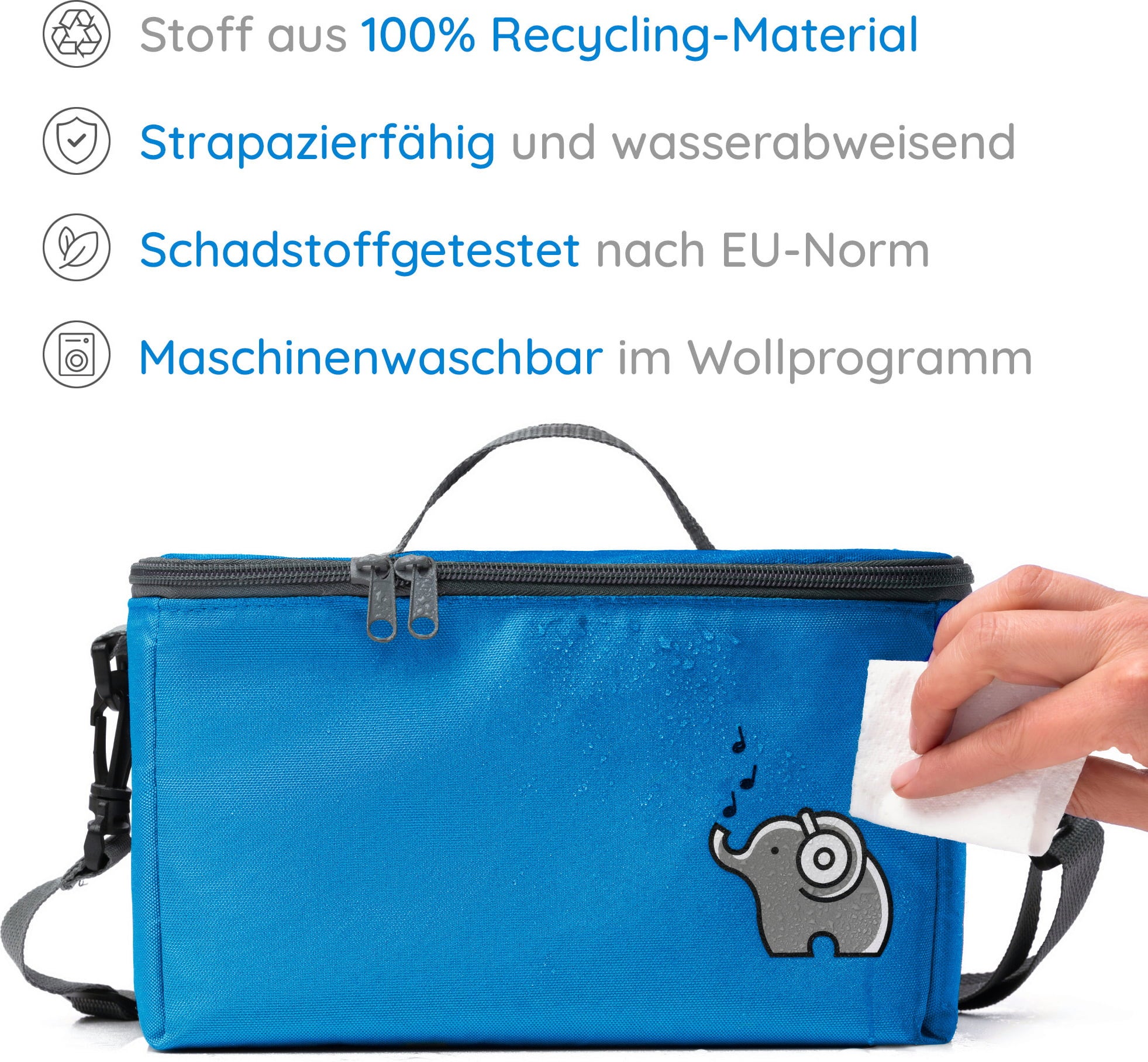 fantifant Borsa per Toniebox - blu squalo