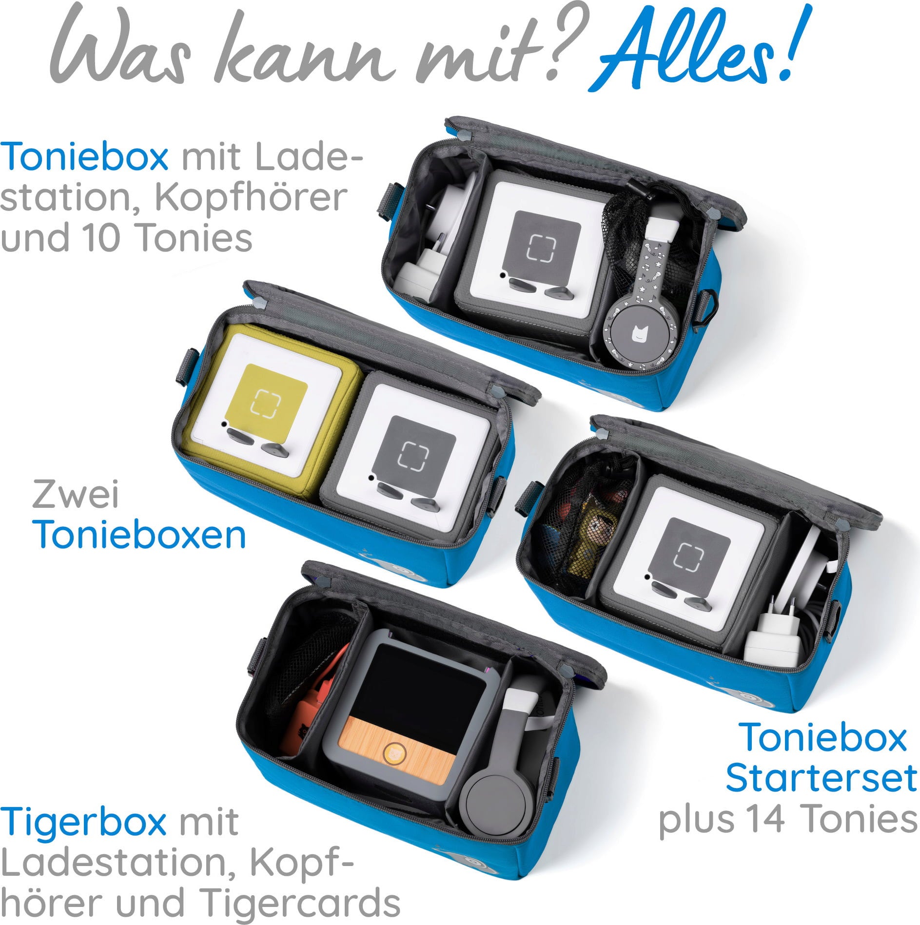 fantifant Musikbox-Taschen für Toniebox - haiblau