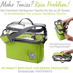 fantifant Music Box Bag for Toniebox - Mamba green