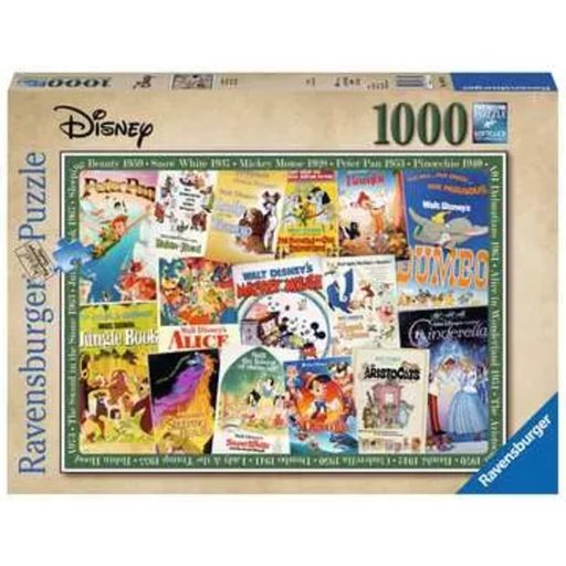Puzzle - Poster di Film Disney Vintage, 1000 Pezzi