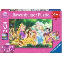 Puzzle - The Princesses' Best Friends, 2 x 24 pieces