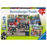 Ravensburger Puzzle - Soccorritori, 3 x 49 Pezzi