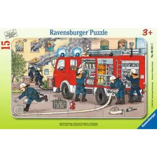 Rahmenpuzzle - Mein Feuerwehrauto, 15 Teile