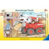 Ravensburger Rahmenpuzzle - Mein Bagger, 15 Teile