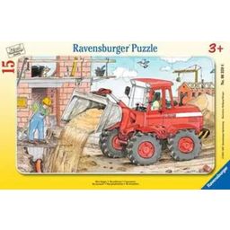 Ravensburger Rahmenpuzzle - Mein Bagger, 15 Teile