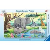 Frame Puzzle - African Animals, 15 Pieces