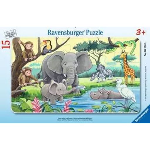 Ravensburger Rahmenpuzzle - Tiere Afrikas, 15 Teile