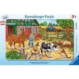 Puzzle - Sestavljanka z okvirjem - Srečno življenje na kmetiji, 15 delov