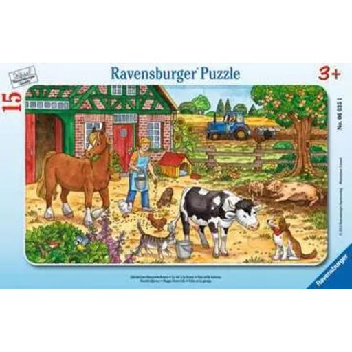 Rahmenpuzzle - Glückliches Bauernhofleben, 15 Teile