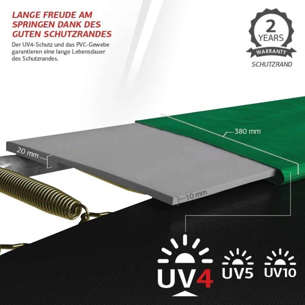 Trampolin Ultim Favorit InGround 220 x 330 cm - Schwarz