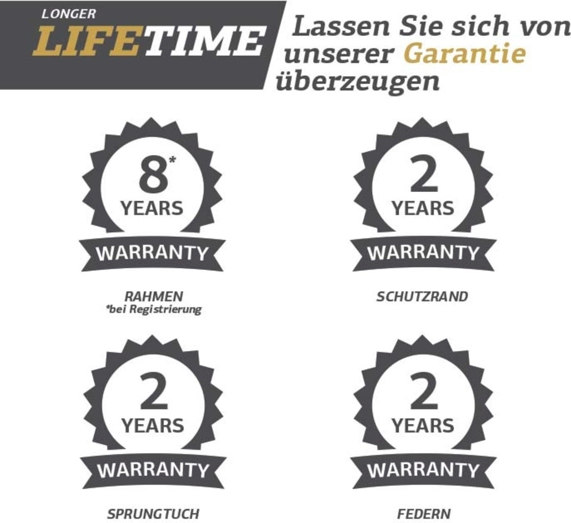 Trampolin Ultim Favorit InGround 220 x 330 cm - Schwarz