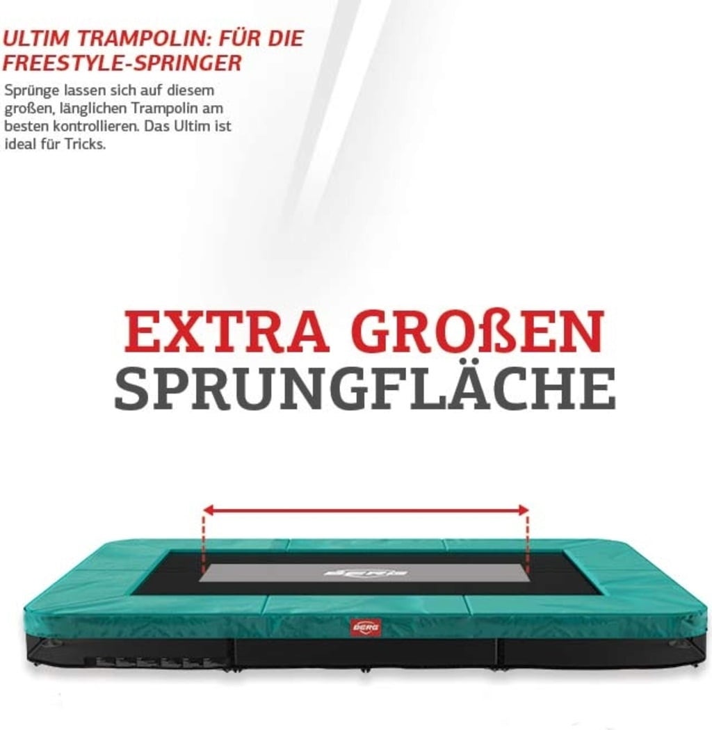 Trampolin Ultim Favorit InGround 220 x 330 cm - Schwarz