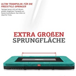 Trampolin Ultim Favorit InGround 250 x 410 cm - Grau