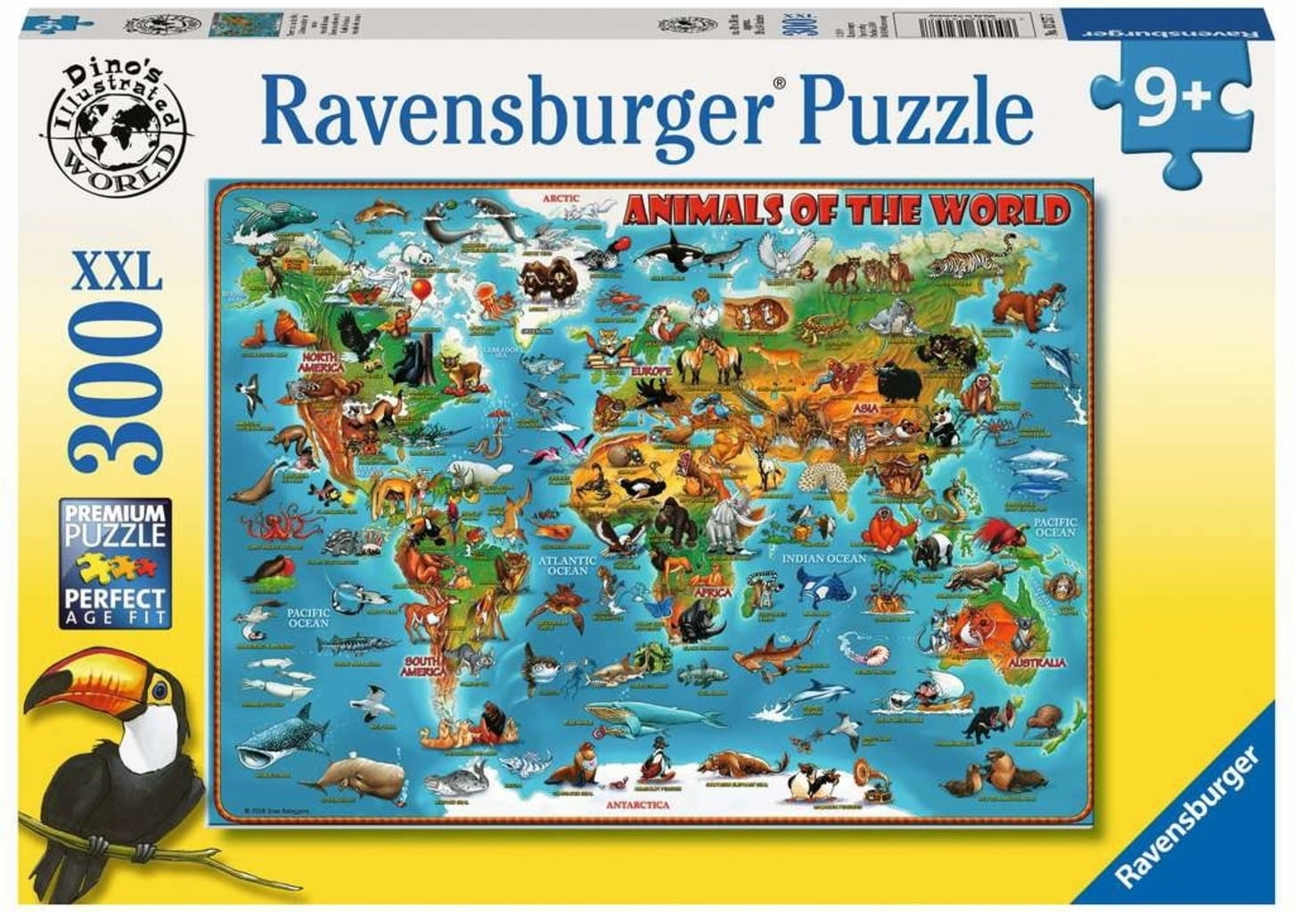 Puzzle - Tiere rund um die Welt, 300 XXL Teile